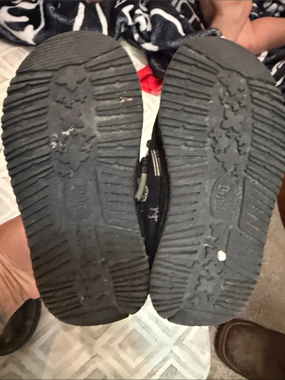 Hey Dude Kids' Slip-On Shoes in Black and Charcoal